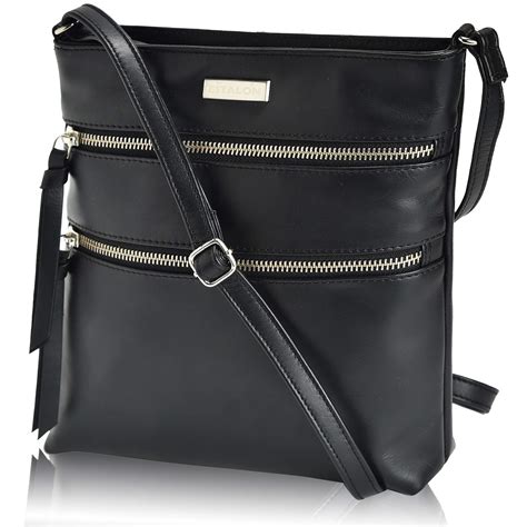 WOMEN'S LUXURY BLACK CROSS BODY BAGS 